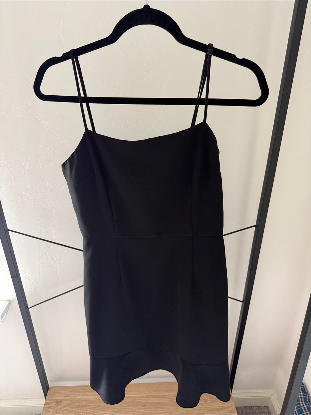 Gianni Bini Black Mini Slip Dress with Double Spaghetti Straps